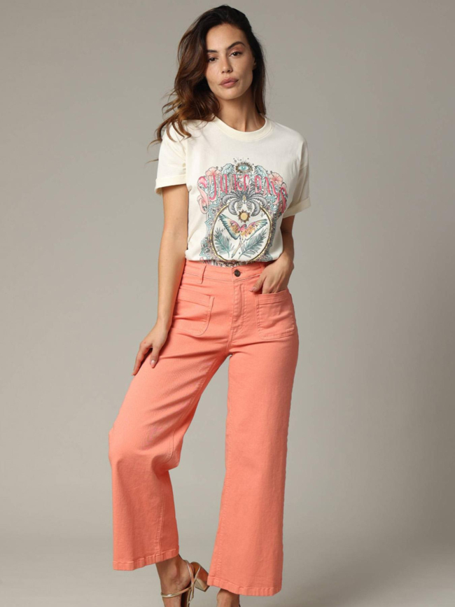 T-shirt summdays blanc écru femme - Deeluxe