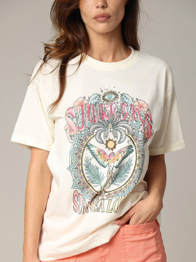 T-shirt summdays blanc écru femme - Deeluxe