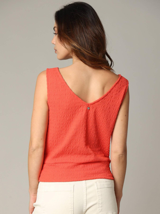 Débardeur à boutons sima rouge femme - Deeluxe