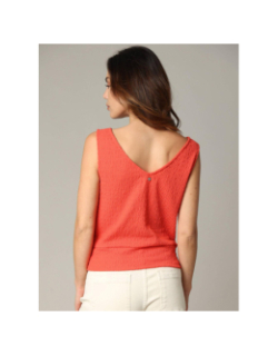 Débardeur à boutons sima rouge femme - Deeluxe