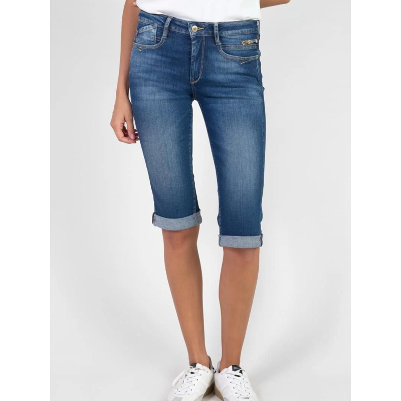 Pantacourt en jean phil bleu femme - Le Temps Des Cerises