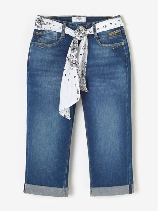 Pantacourt en jean phil bleu femme - Le Temps Des Cerises