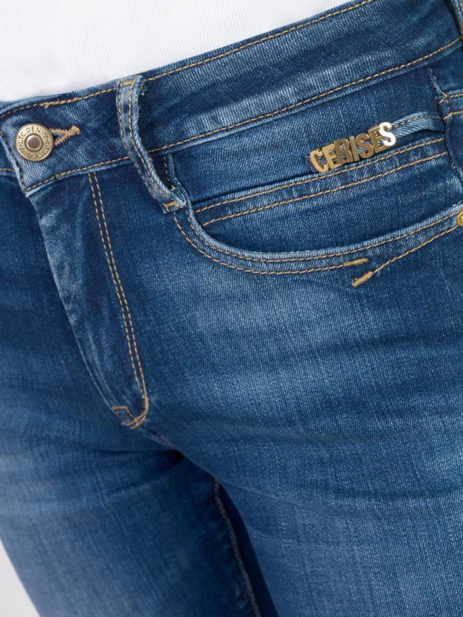 Pantacourt en jean phil bleu femme - Le Temps Des Cerises