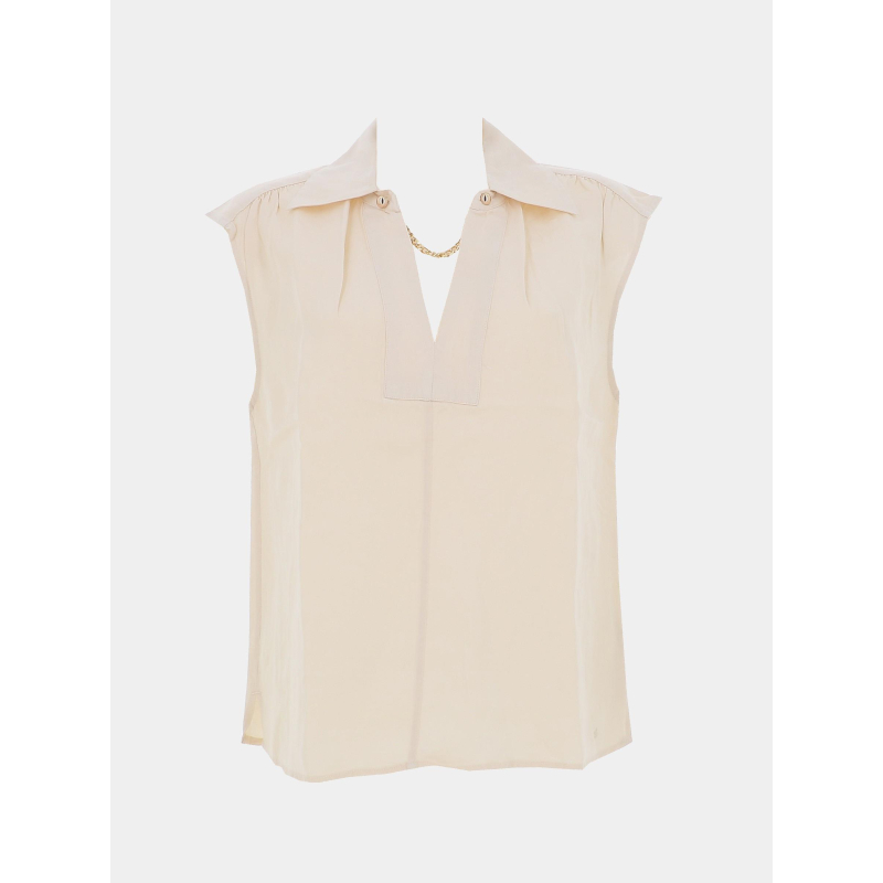 Top lightdenim beige femme - Salsa