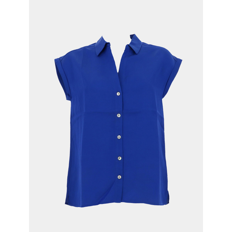 Chemisier manches courte uni bleu femme - Salsa