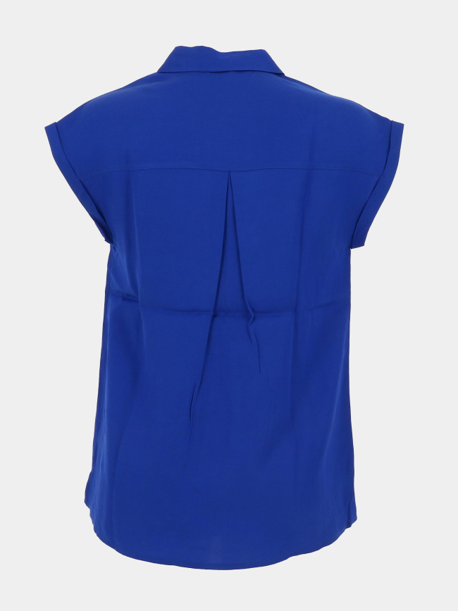 Chemisier manches courte uni bleu femme - Salsa