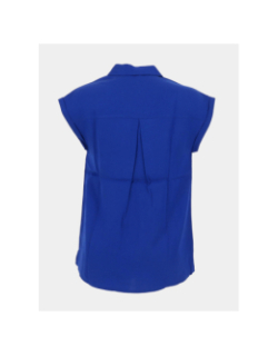 Chemisier manches courte uni bleu femme - Salsa