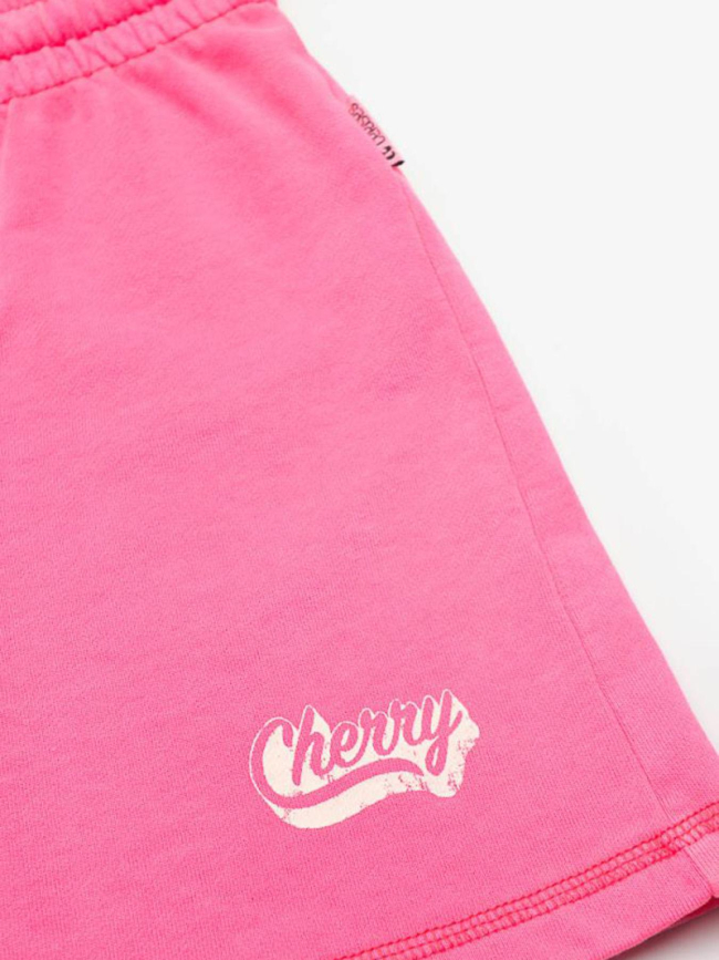 Short pargi rose fluo fille - Le Temps Des Cerises