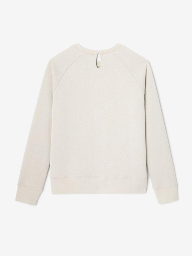 Sweat à logo doré brillant paologi beige fille - Le Temps Des Cerises