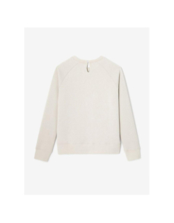 Sweat à logo doré brillant paologi beige fille - Le Temps Des Cerises