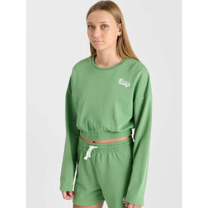 Sweat coupe ample elpigi vert fille - Le Temps Des Cerises
