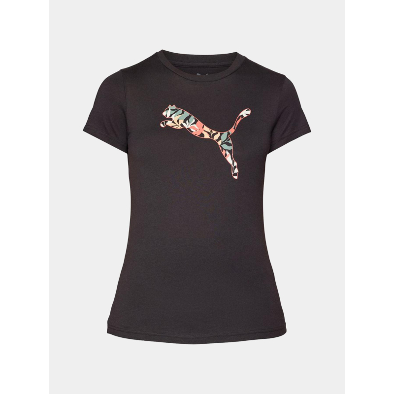 T-shirt à motif feuillage essentials graphic noir fille - Puma