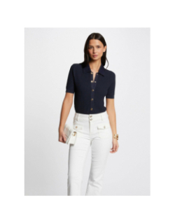 Blouse à manche courtes mbianca bleu marine femme - Morgan