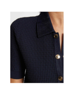 Blouse à manche courtes mbianca bleu marine femme - Morgan