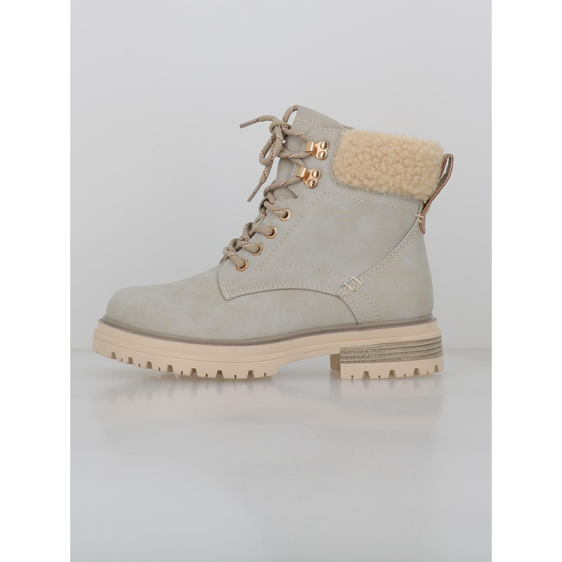 Boots abela beige femme - Kimberfeel