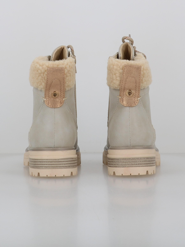 Boots abela beige femme - Kimberfeel