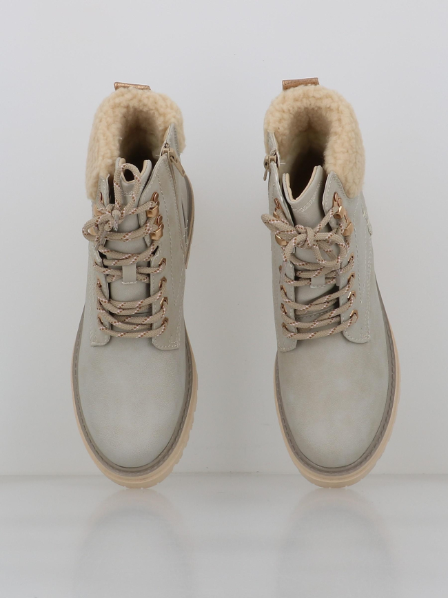 Boots abela beige femme - Kimberfeel