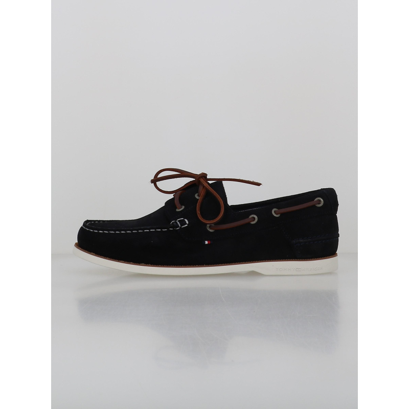 Chaussures bateaux cuir suédé bleu marine homme - Tommy Hilfiger