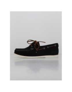 Chaussures bateaux cuir suédé bleu marine homme - Tommy Hilfiger