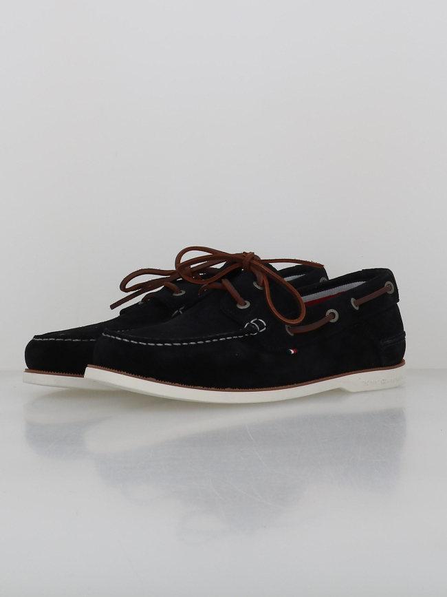 Chaussures bateaux cuir suédé bleu marine homme - Tommy Hilfiger