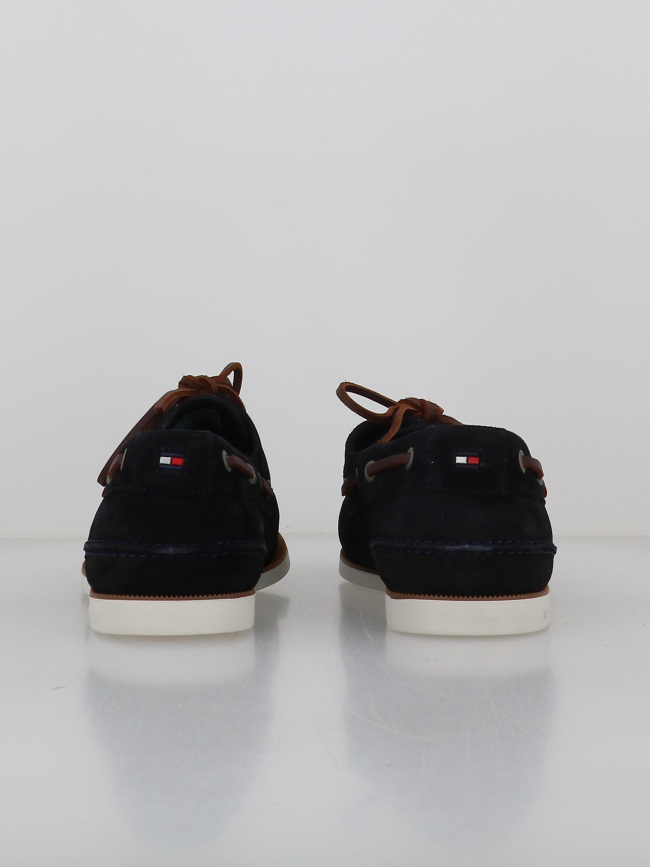 Chaussures bateaux cuir suédé bleu marine homme - Tommy Hilfiger