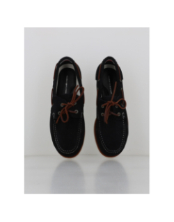 Chaussures bateaux cuir suédé bleu marine homme - Tommy Hilfiger