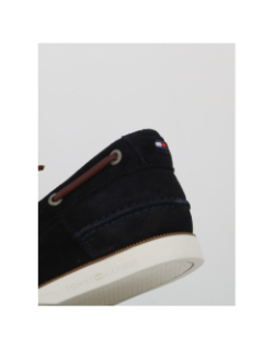 Chaussures bateaux cuir suédé bleu marine homme - Tommy Hilfiger