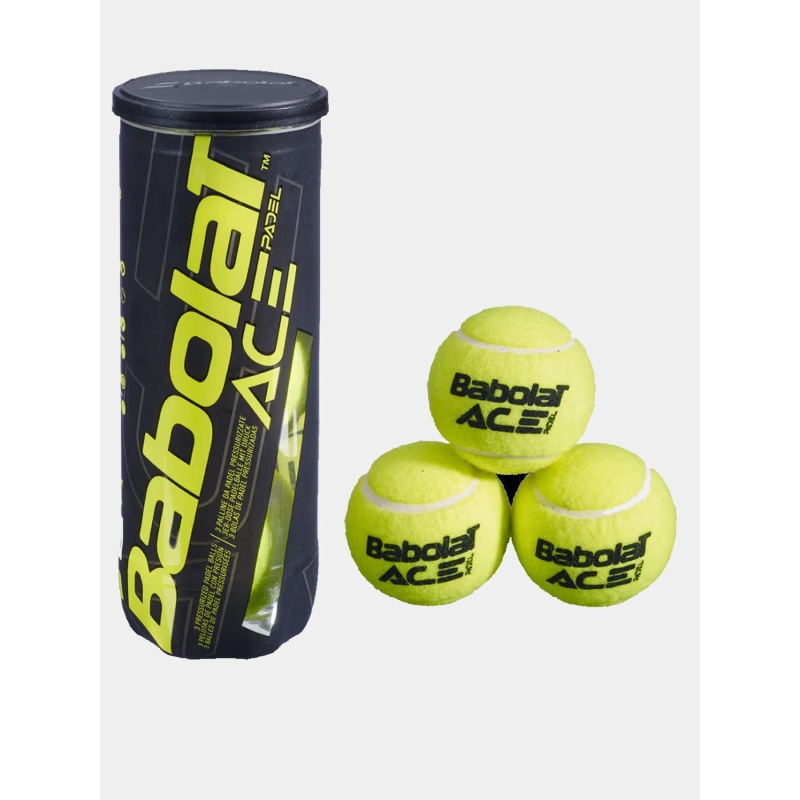 Pack de 3 balles de padel ace jaune - Head