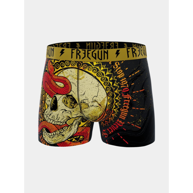 Boxer en microfibre snake skull noir enfant - Freegun