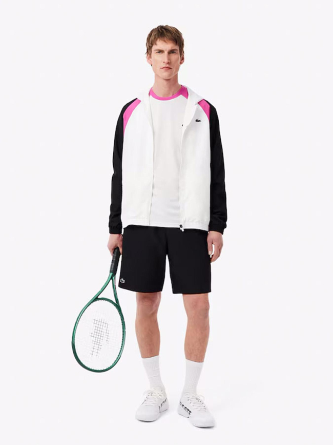 T-shirt tennis color-block large imprimé blanc homme - Lacoste