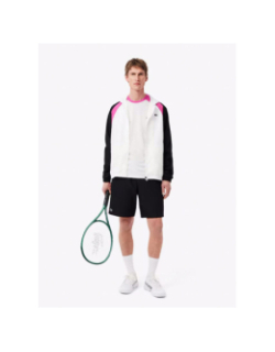 T-shirt tennis color-block large imprimé blanc homme - Lacoste
