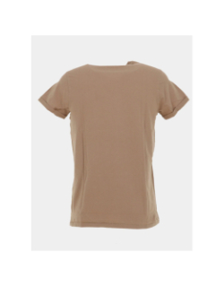 T-shirt à manches courtes stamp marron homme - Deeluxe