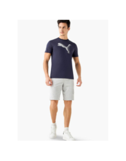 T-shirt graphics cat logo bleu marine homme - Puma