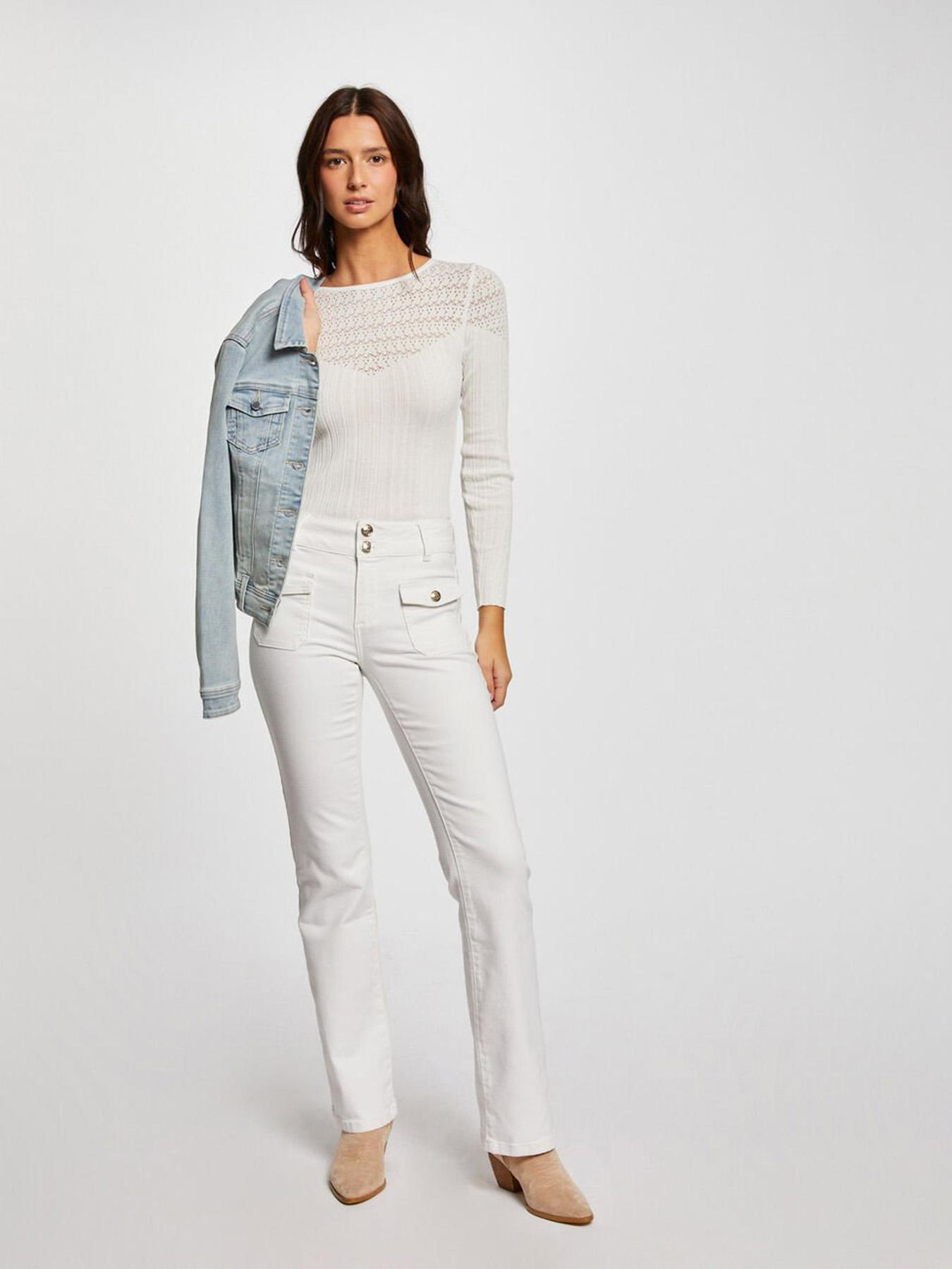 Jean bootcut polen blanc femme - Morgan