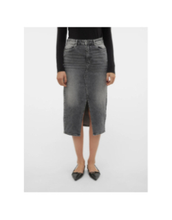 Jupe en jean fendue veri gris femme - Vero Moda