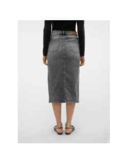 Jupe en jean fendue veri gris femme - Vero Moda