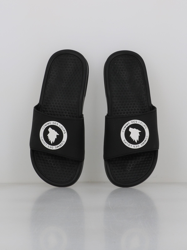 Claquettes gel amorti logo noir homme - Comme Des Loups