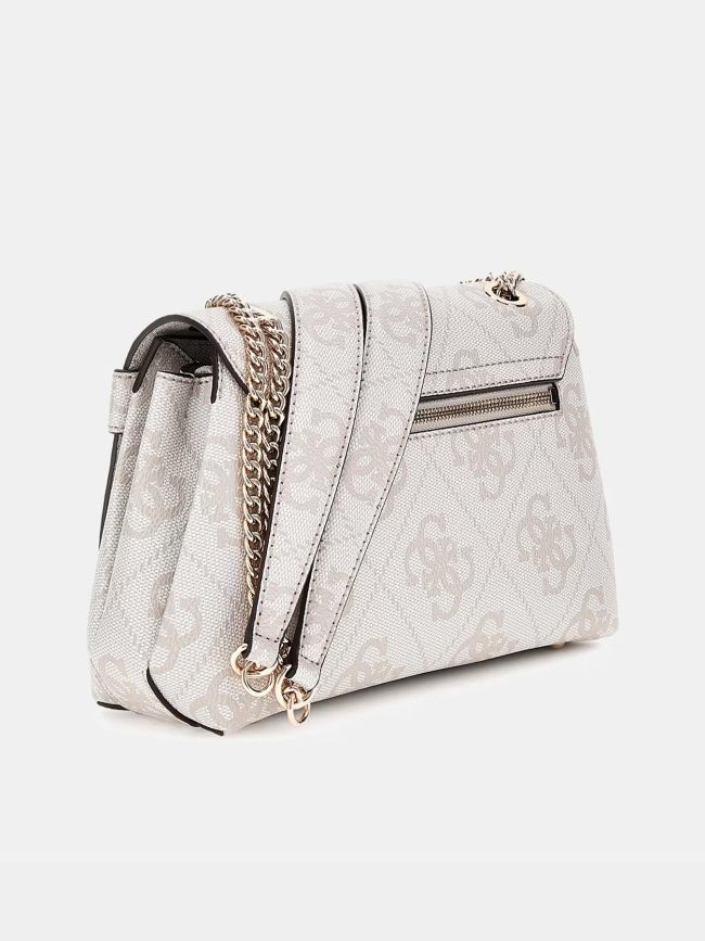 Sac bandoulière lorelei chaine logoté écru femme - Guess