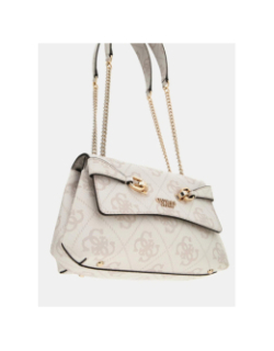 Sac bandoulière lorelei chaine logoté écru femme - Guess
