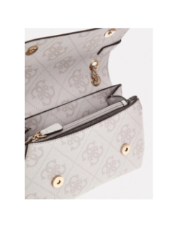 Sac bandoulière lorelei chaine logoté écru femme - Guess