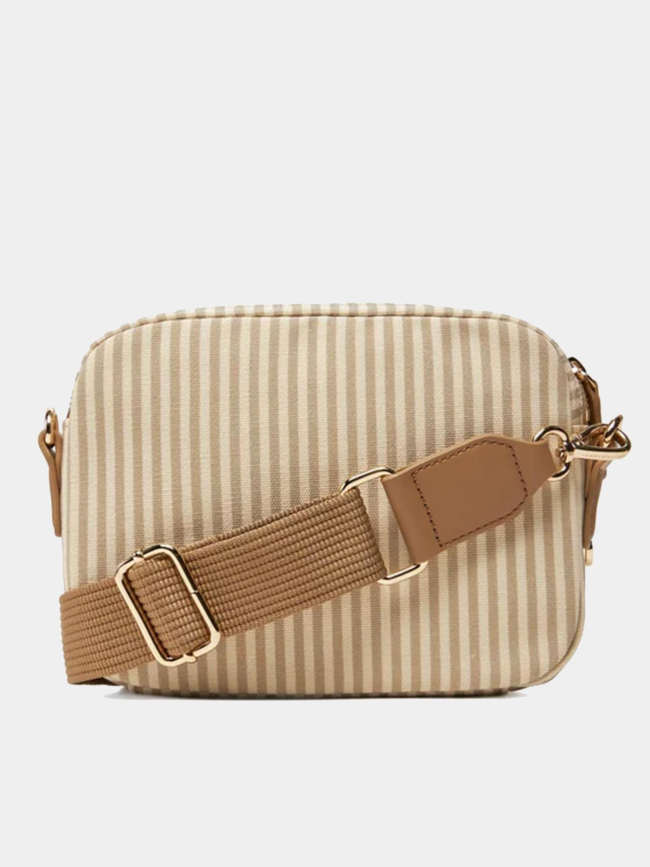 Sac bandoulière rayé poppy summer beige femme - Tommy Hilfiger