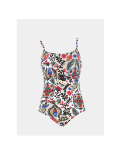 Maillot de bain 1 piece anita floral beige femme - Lagon Bleu