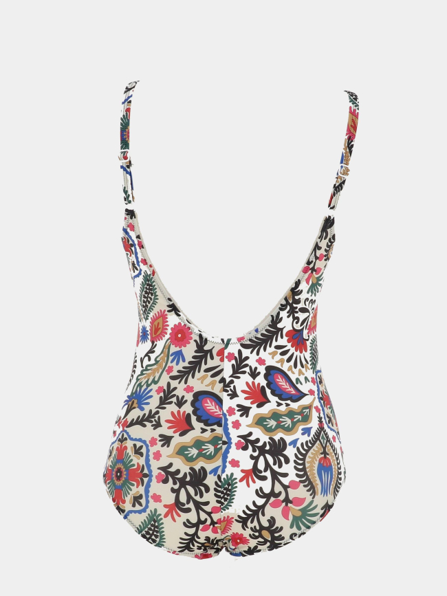 Maillot de bain 1 piece anita floral beige femme - Lagon Bleu