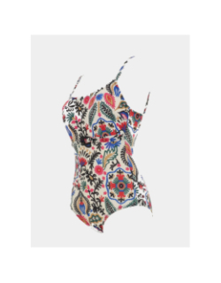 Maillot de bain 1 piece anita floral beige femme - Lagon Bleu