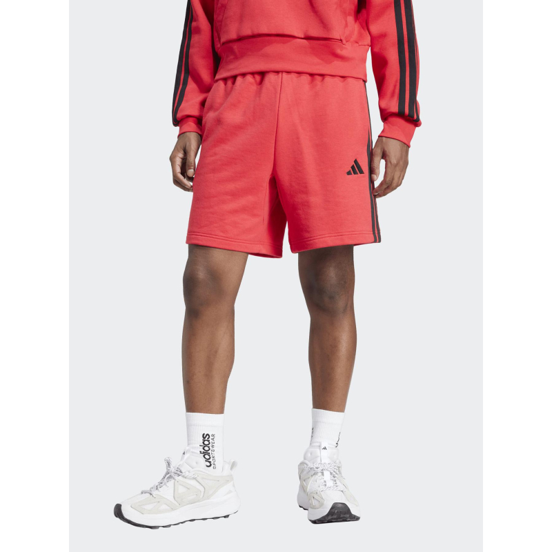 Short de sport molleton 3s rouge homme - Adidas