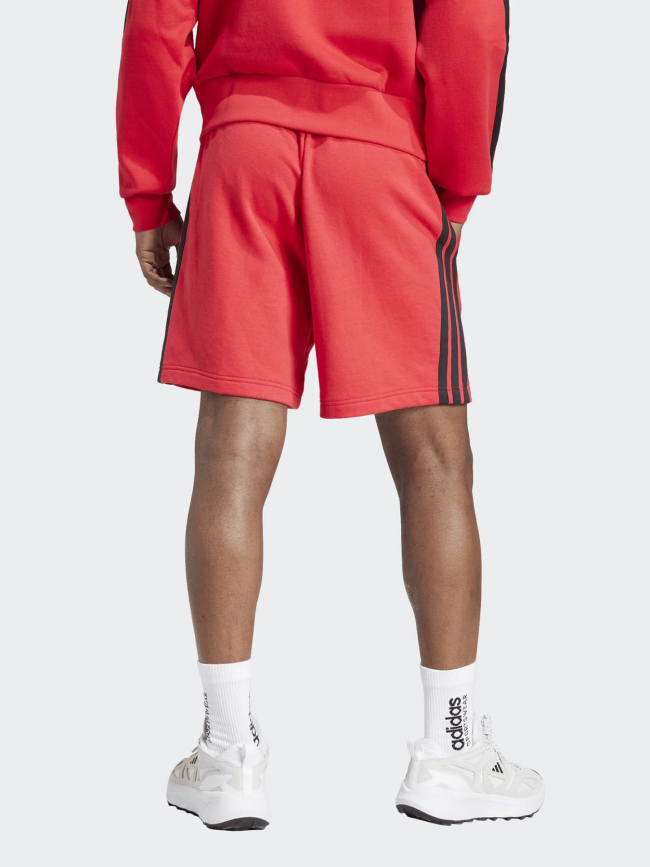 Short de sport molleton 3s rouge homme - Adidas