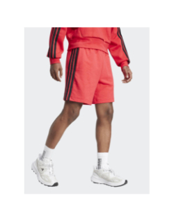 Short de sport molleton 3s rouge homme - Adidas