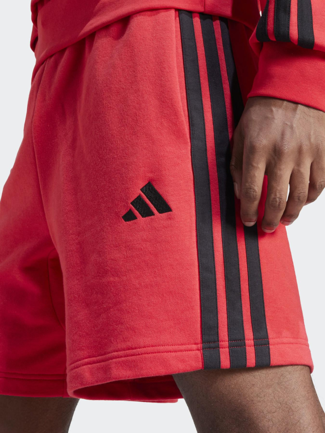 Short de sport molleton 3s rouge homme - Adidas