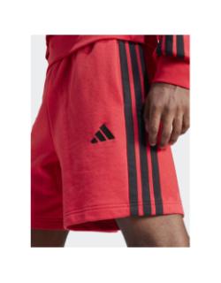 Short de sport molleton 3s rouge homme - Adidas