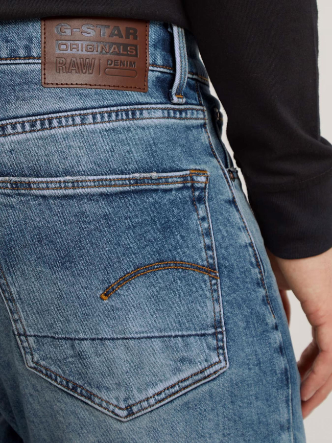Jean regular 3301 tapered vintage bleu homme - G-star